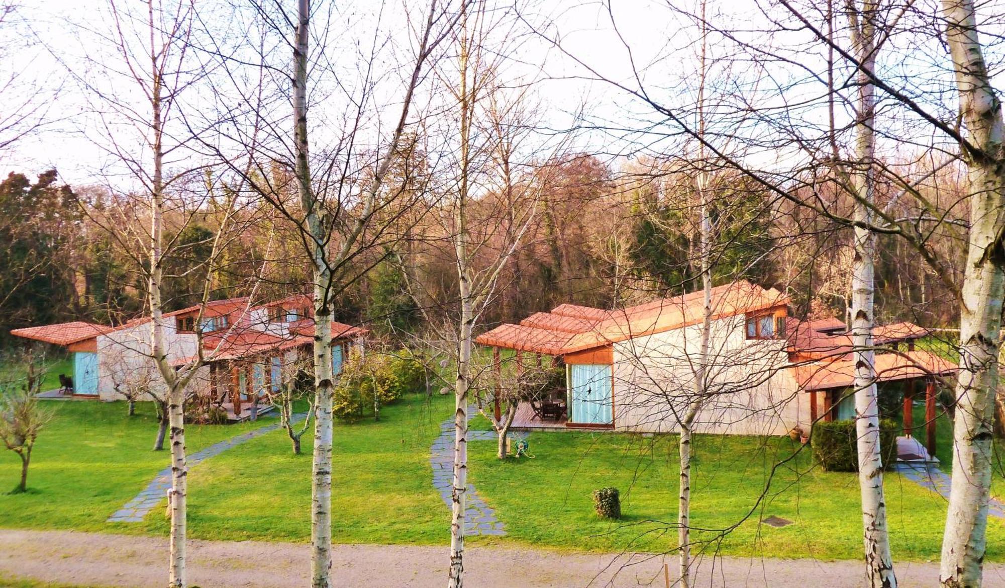 Bungalow Camping Los Manzanos Santa Cruz de Oleiros Luaran gambar