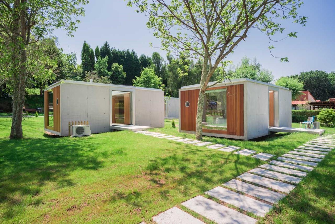 Bungalow Camping Los Manzanos Santa Cruz de Oleiros Luaran gambar